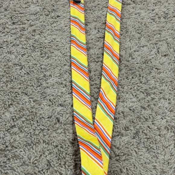 Lauren Ralph Lauren Linen Yellow Sun Dress Slacks Women’s Belt 43 1/2 Inch Long - Picture 5 of 7